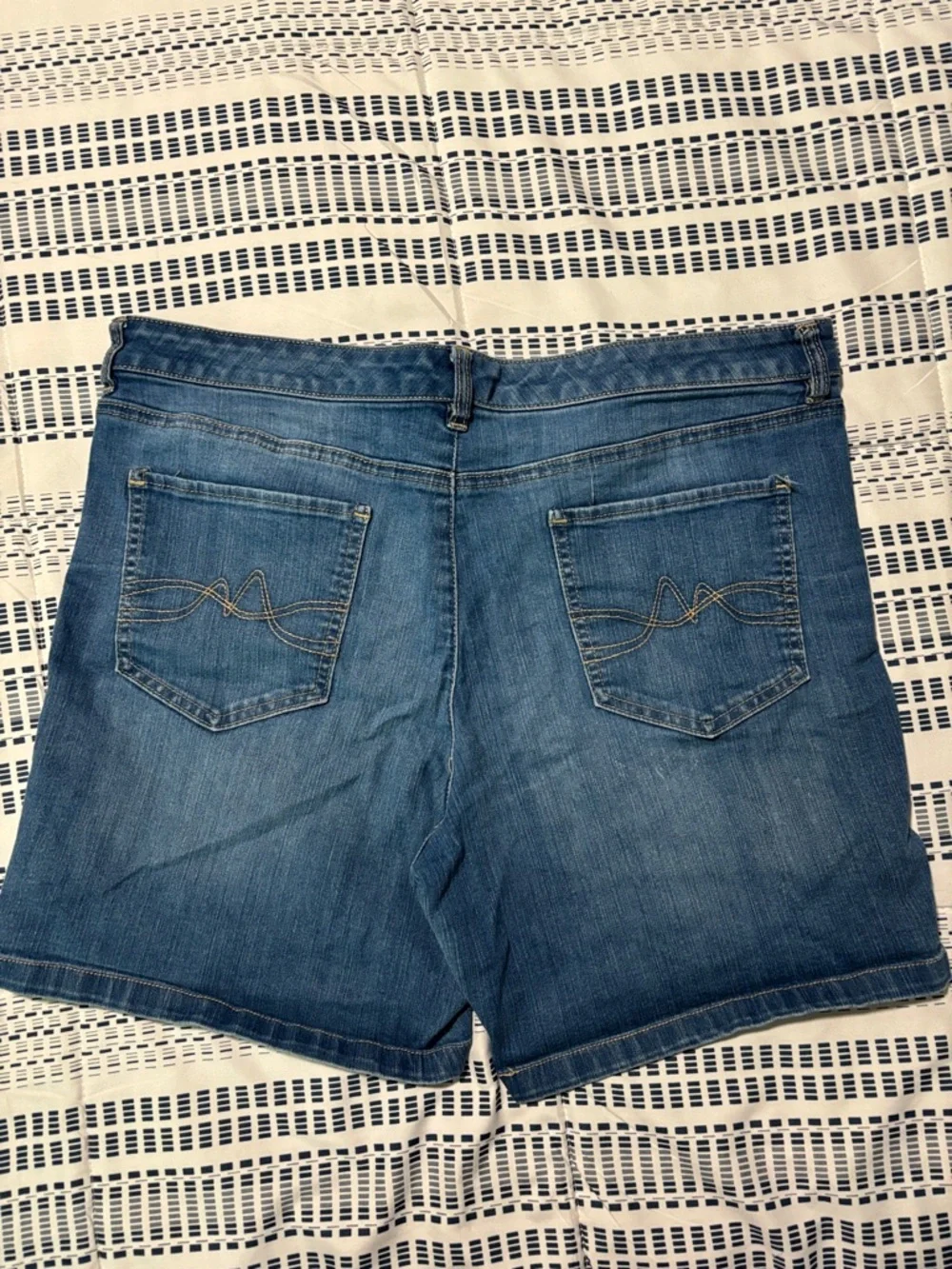 New York& Company Denim Blue Jean Shorts size 16 - Picture 5 of 6
